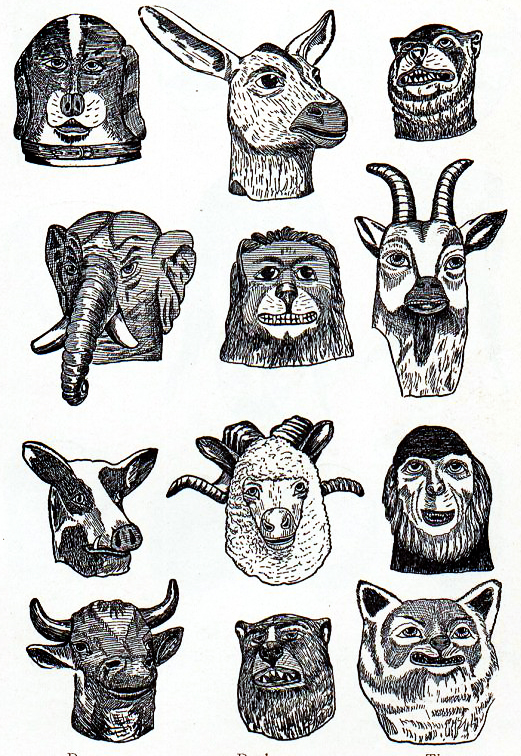 Large Papier Mache Animal Heads